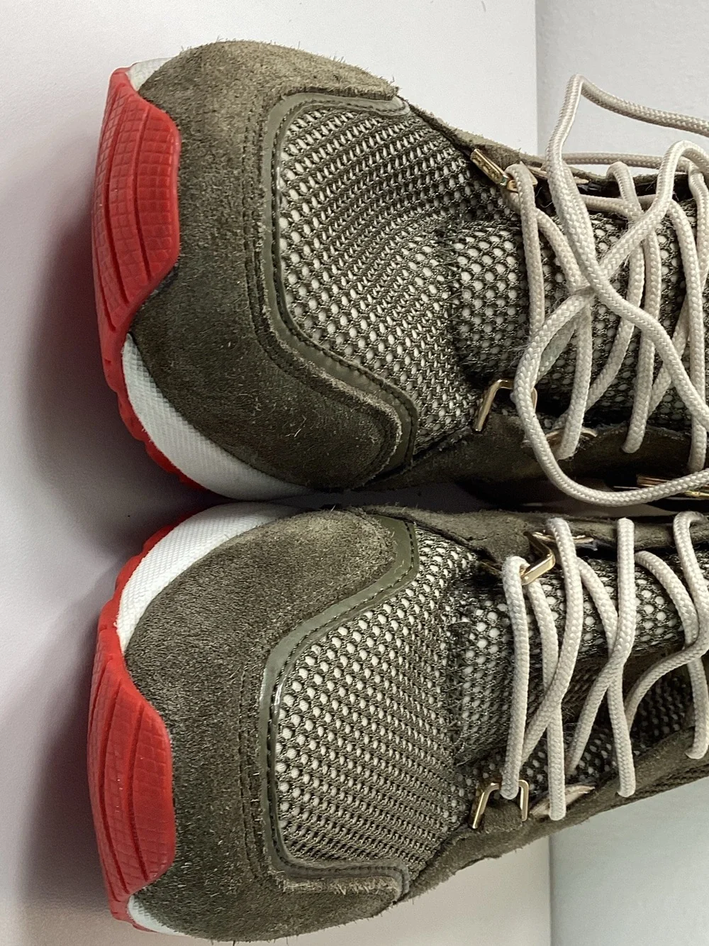 MICHAEL Michael Kors women’s Olive Green Sneakers with Red Soles